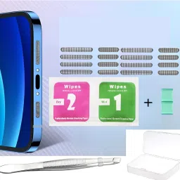 brainle Dustproof Net Stickers, Mobile Speaker Cover, Mobile Dust Protector Audio Jack Black Anti-dust Plug-11