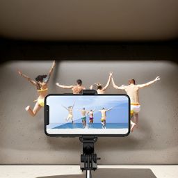 Clairbell UE3_R1S Bluetooth Selfie Sticks with Remote and Selfie Light Single Gimbal for Mobile-30