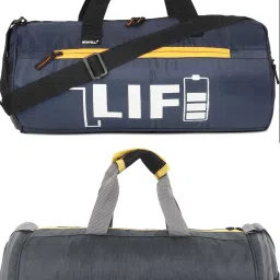 20 L Gym Duffel Bag - GYM DUFFLE BAG FOR INDOOR OUTDOOR SPORTS - Blue, Grey-image-79