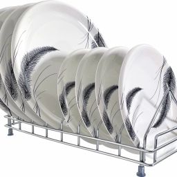 Plate Kitchen Rack Stainless Steel Kitchen Plate Rack (8 Utensils) / Kitchen Stand / Utensils Rack / Dish Drainer / Chopping Board Rack / Kitchen Organizer / Kitchen Accessories Steel-image-28
