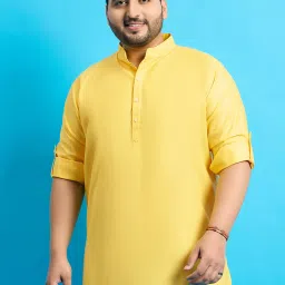 Men Solid Cotton Blend Straight Kurta-image-57