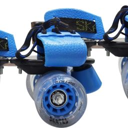 jaspo Brillient Pro Blue Senior Skates Combo (skates+helmet+knee+elbow+wrist+bag)suitable for age 6 to 14 years Skating Kit image 3