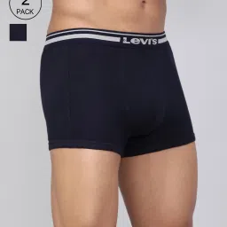 Pack of 2 Contoured Double Pouch, Tag Free & Smartskin Technology Style# 003 Comfort Solid Men Trunk-image-94