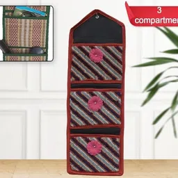 deodap Foldable Hanging Storage Organizer With 3 Pockets For Magazines & Documents Regular Organizer-picture-43