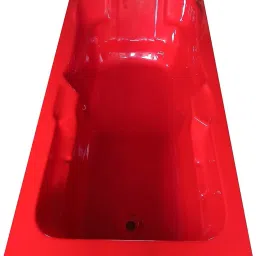 Elegant 6 Feet Rectangular Acrylic Fixed Bathtub - Red Alcove Bathtub-image-43
