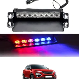 12V/8Led Red & Blue Dash Police Strobe Flash Warning Light For Car/SUV/Jeep-133 Car Fancy Lights-image-91