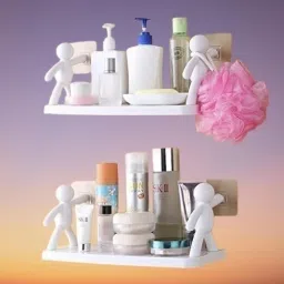 Wall Hanging Bathroom Storage , Floating Wall Shelf NRS3.2113 Plastic Wall Shelf-image-84