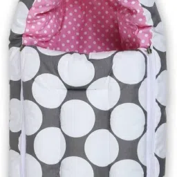 Grey Dots with Pink Pin Dots Baby Sleeping Bag Sleeping Bag-image-91