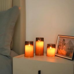 verox Acrylic Flameless LED Candles with Remote Control and Timer - AA Battery-Powered Candle image 4