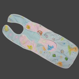 Baby Bibs Set – Soft, Waterproof, Snap Closure, Cartoon Print (Pack of 3)-image-2