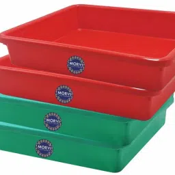 Exel Large Tray, Set of 4, Red & Green Color, Made in India, MRV01798 Tray-image-14