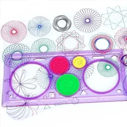 cassava 2pcs Designer Ruler Spirograph For Kids Multi Design We Can Make Ruler image 2
