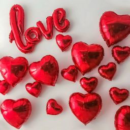 Printed Red Heart Balloons For Decoration Includes Love Balloons With Heart Foil Balloon Balloon-image-2
