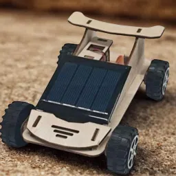 DIY Solar Panel Dc Motor Toy Car Science Project Model kids Educational Electronic Hobby Kit-1
