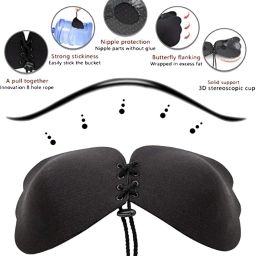 Silicone Adhesive Stick on Strapless Backless Bra 043 Nursing Breast Pad-image-31