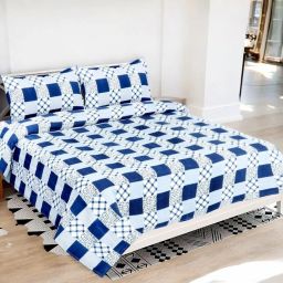 180 TC Cotton King 3D Printed Flat Bedsheet-image-15