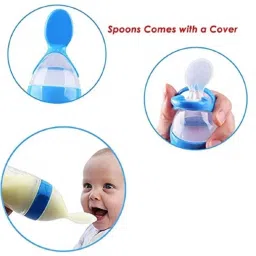 Bottle spoon feeder and fruit feeder/ nibbler and bib - Silicone-16
