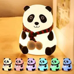 Cute Panda Night Light for Kids Silicone Night Color Changing Lamp to Decor_l126 Night Lamp-image-10