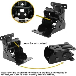 hrk enterprise Self-Lock Folding Shelf Brackets Heavy Duty Metal Lock Extension Support Bracket 6.5 Shelf Bracket image 3
