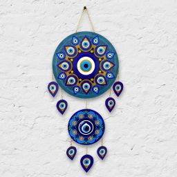 Mandala Evil Eye Wall Hanging Wooden Art Decoration Item for Home| Office-image-99