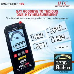 hty HTC-11S_4000 Counts,3½ Digits, True RMS,NCV, Measures AC/DC Voltage, Smart Digital Multimeter image 5