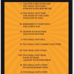 Ten Commandments I BIBLE I CATHOLIC I JESUS CHRIST Wall Poster A3 Fine Art Print-image-95