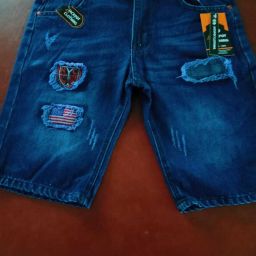 Solid Men Denim Blue Denim Shorts-image-74