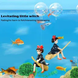 vayinato 2 Pcs Combo-Floating Little Witch & Gugu (Random Color) Fish Tank Decoration Aquarium Tool image 4
