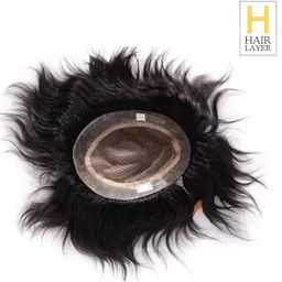 9x6 Inch Patch for Men 100% Human Wide PU Border High Durability AAA Hair Extension-image-68