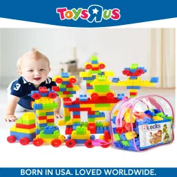 InnovateBuild: DIY Plastic Building Block for Kids - 100+ Pcs with Pink Bag-7