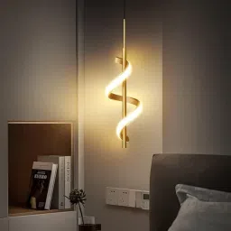 Led Pendant Light Acrylic Wave Island Ceiling Lights (Gold) - Warm White Chandelier Ceiling Lamp-image-25