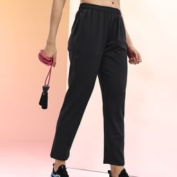 hrx by hrithik roshan Women Solid Black Track Pants-picture-6