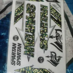 3D embossed laminated cricket sticker Bat Sticker-picture-22