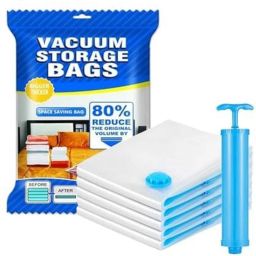 Reusable Ziplock Vacuum Storage Space Saver plastic Bags Travel Storage Vacuum Bags-image-89