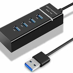 GIPTIP 3.0 USB HUB 4 Port USB HUB 3.0 Super Speed Portable Mini-Hub "Parking Strip"- Bus Powered - High-Speed 3.0 Multiport Slim USB Hub 1 feet Cable Length Adapter and Led Indicator Compatible for Pendrive, Mouse, Keyboards, Mobile, Table USB Hub-7