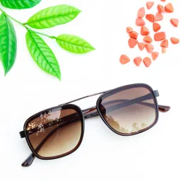jiebo UV Protection Rectangular Sunglasses (Free Size) image 3
