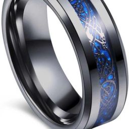 Stainless Steel, Tungsten, Metal, Brass, Enamel, Alloy Titanium, Black Silver, Rhodium, Enamel Plated Ring-image-83