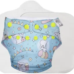 Freesize UNO - Washable Baby Nappy/ Cloth Diaper + 1 Organic Cotton Dry Feel pad +1 Booster Pad (Hunny Bummy)-13