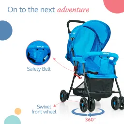 luvlap Apollo Stroller/Pram, Easy Fold, for Newborn Baby/Kids, 0-3 Years, Stroller image 4