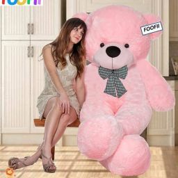 4 Ft. Super Soft Pink Color Premium Teddy Bear For Gift To Someone Special- 120 cm-image-3