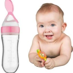 Urban Baby Spoon Feeder Easy terilize & Travel - Silicone (Pink) - Silicone-21