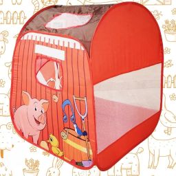 Printed Pop Up hut - Farm theme|Foldable Tent House|Easy to Assemble|For 3+ Yrs-image-89