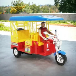 sarasi E-Rickshaw For Kids, Pull Back Action, No Sharp Edges, Excellent Body Graphics image 4