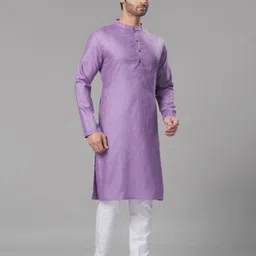 jugg jugg jeeyo Men Self Design Khadi Silk Straight Kurta-picture-28