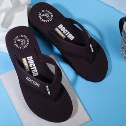 Women's House Slipper for Women's Ortho Care Dr Orthopaedic Super Comfort Fit Flat Cushion Chappal Flip-Flop for Ladies and Girl�s OR D-16 Women Flip Flops-16