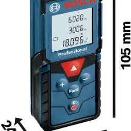 bosch GLM 40-12 Professional Laser Distance Measurer Laser Class 2, Range up to 40 m, ±0.15 m| Memory Function, IP54 Rated Non-magnetic Electronic Level image 3