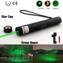 SRISH Green Multipurpose Laser Light Disco Pointer Pen Lazer Beam with Adjustable Antena Cap to Change Project Design for Presentation image 3