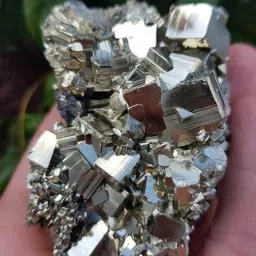 Natural Lab Certified AAA Grade Peru Pyrite Original Cluster Geodes Engraved Round Crystal Stone-41