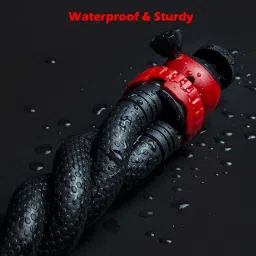 Gentle e kart ® Flexible Gorillapod Tripod with 360° Rotating Ball Head Tripod for All DSLR Cameras(Max Load 1.5 kgs) & Mobile Phones + Free Heavy Duty Mobile Holder(Black) (12 Inch, Black and Red) Tripod image 3