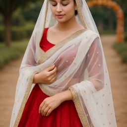 Net Embroidered White Women Dupatta-image-82